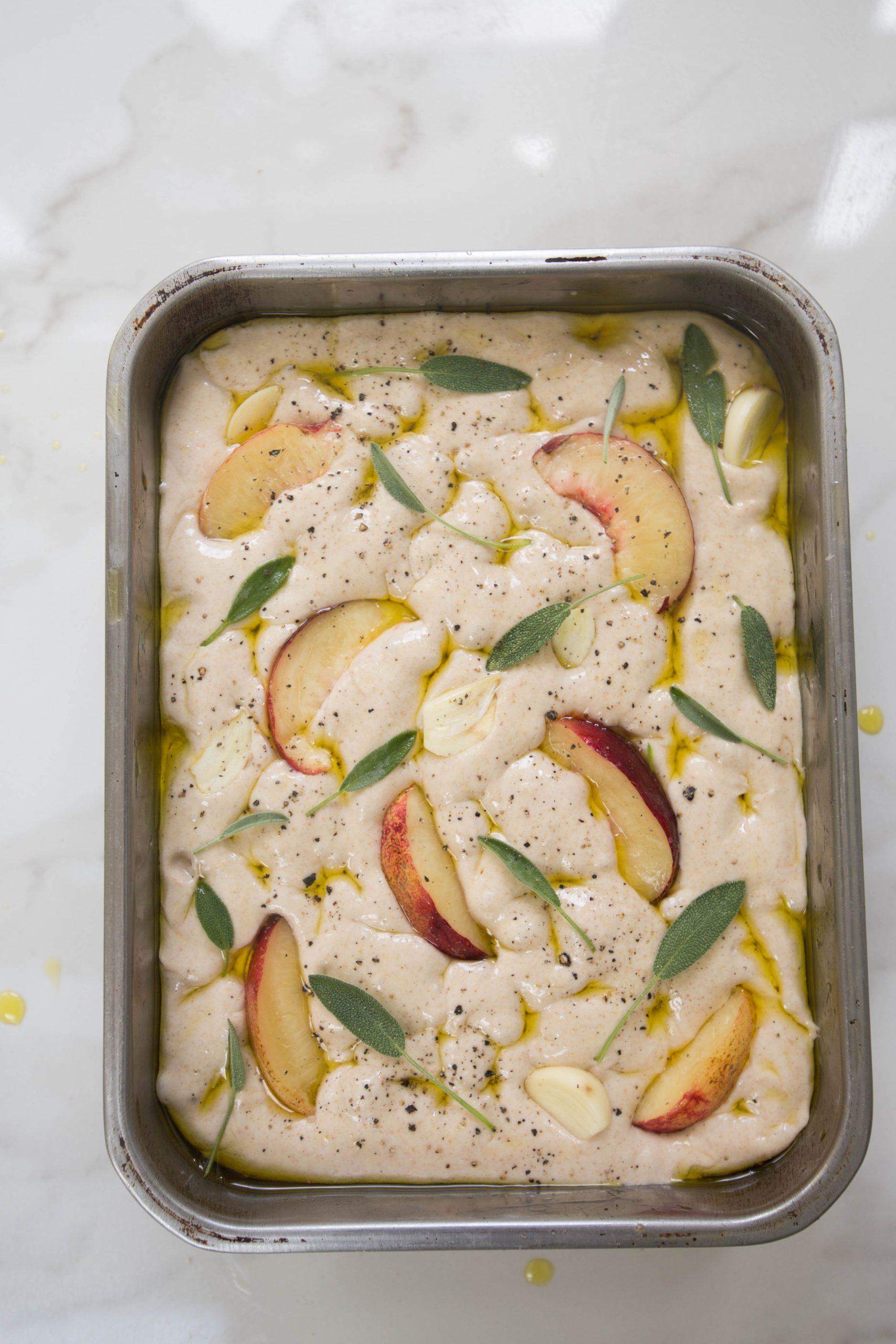 Peach & Sage Sourdough Focaccia