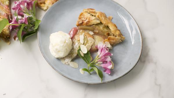 Rhubarb Almond Galette